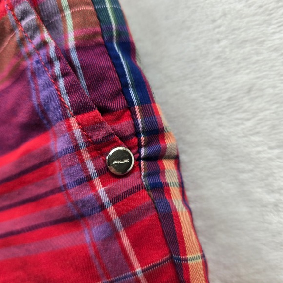 RLX Ralph Lauren Golf Shorts Mens 34 Red Multi Plaid Cotton Blend Performance - Picture 3 of 8